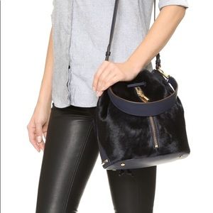 Elizabeth and James Deep Navy Cynnie Bucket Bag
